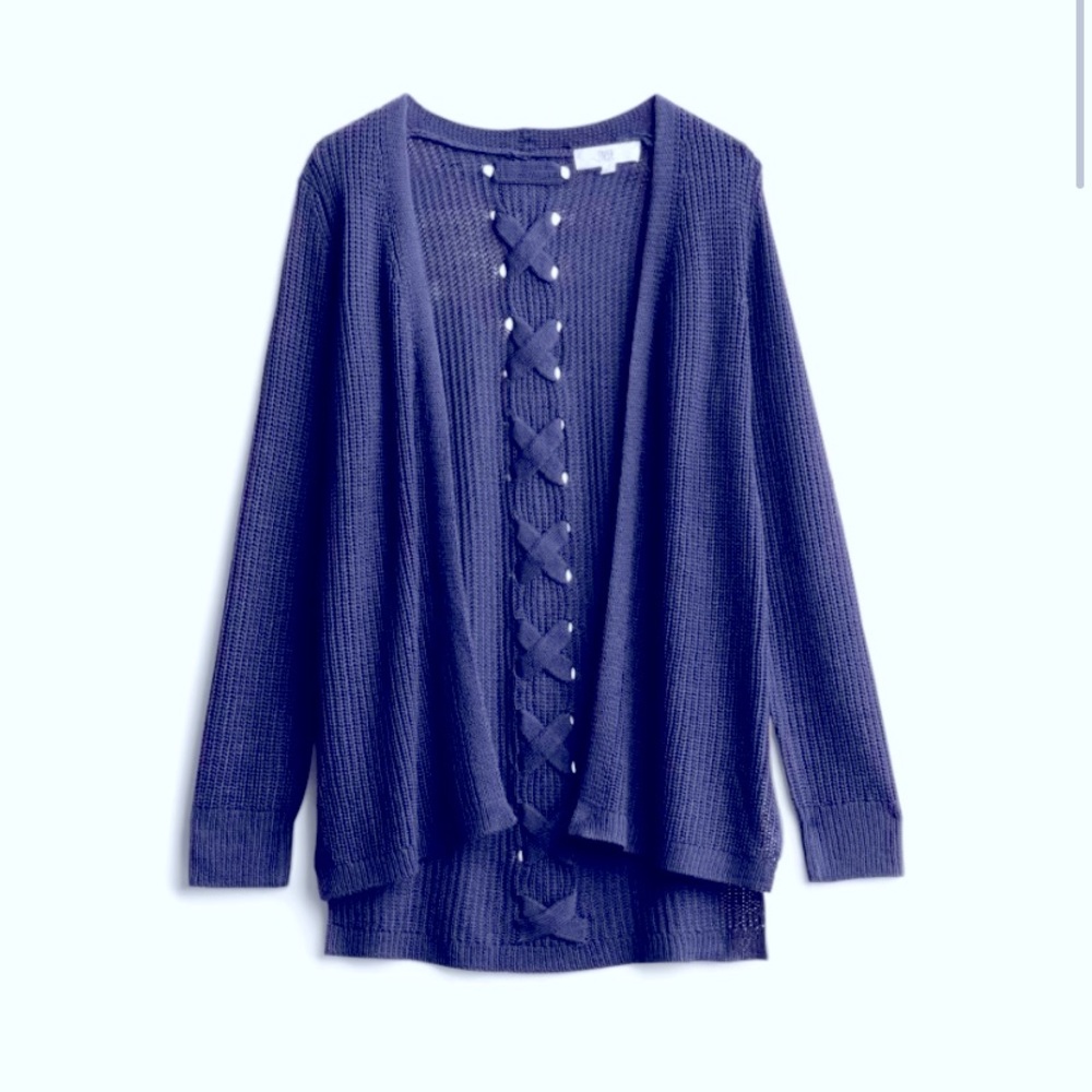 Solid side slip cardigan sweater.  New without tags.
